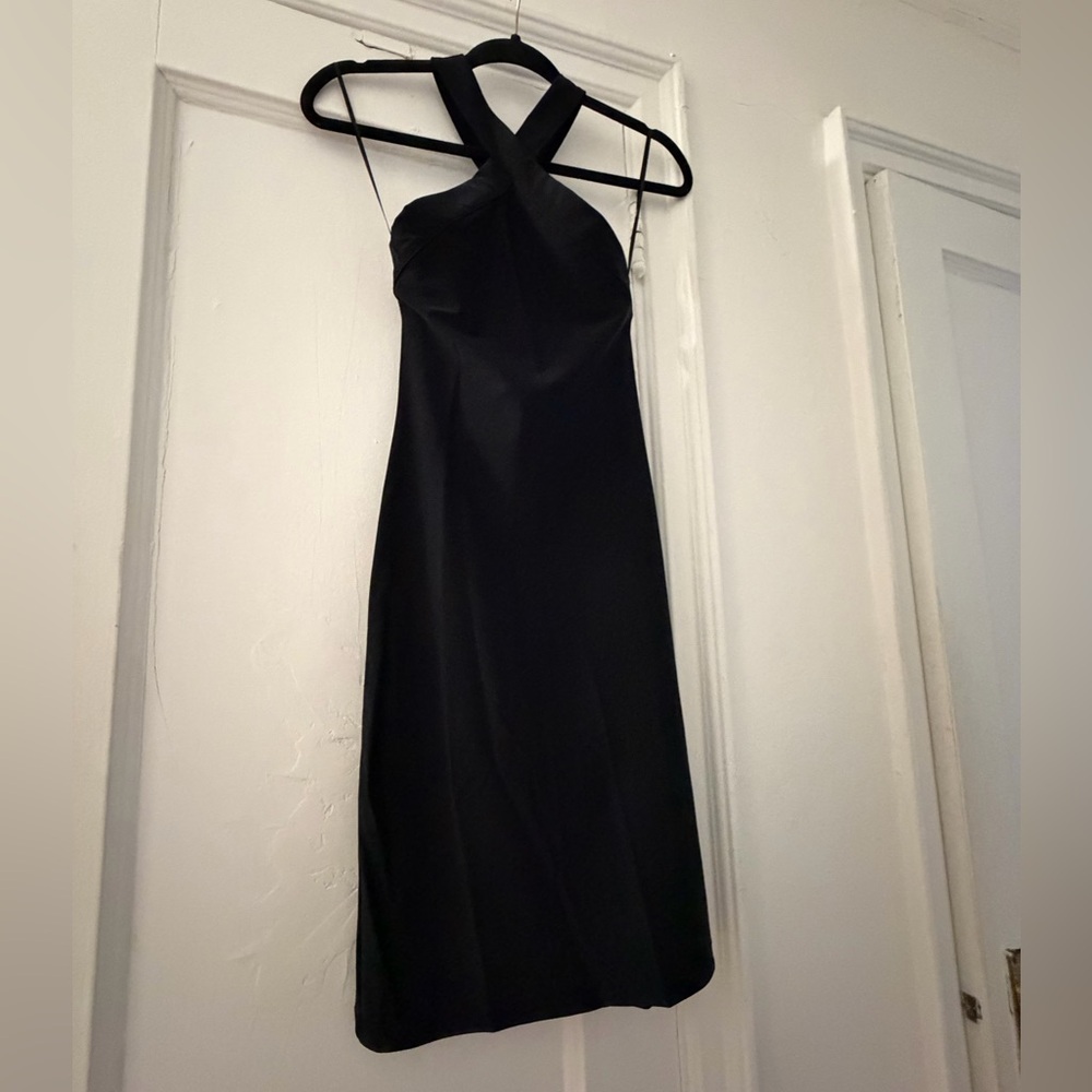 H&M Elegant Criss Top Black Mini Dress